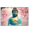 Led Wandbild Buddha Statue Mit Kirschblueten Querformat Produktvorschau Frontal