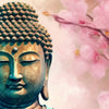 Led Wandbild Buddha Statue Mit Kirschblueten Schmal Zoom