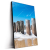 Led Wandbild Buhnen In Wellen Am Strand Hochformat Produktvorschau Seitlich