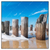 Led Wandbild Buhnen In Wellen Am Strand Quadrat Produktvorschau Frontal