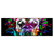 Led Wandbild Bunte Bulldogge Schwarz Panorama Produktvorschau Frontal