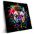 Led Wandbild Bunte Bulldogge Schwarz Quadrat Produktvorschau Seitlich