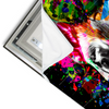 Led Wandbild Bunte Bulldogge Schwarz Querformat Materialvorschau
