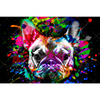 Led Wandbild Bunte Bulldogge Schwarz Querformat Motivvorschau