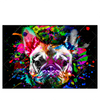 Led Wandbild Bunte Bulldogge Schwarz Querformat Produktvorschau Frontal