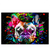 Led Wandbild Bunte Bulldogge Schwarz Querformat Produktvorschau Frontal