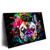 Led Wandbild Bunte Bulldogge Schwarz Querformat Produktvorschau Seitlich