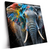 Led Wandbild Bunter Elefant Quadrat Produktvorschau Seitlich