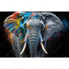 Led Wandbild Bunter Elefant Querformat Motivvorschau