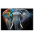 Led Wandbild Bunter Elefant Querformat Produktvorschau Frontal