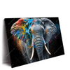 Led Wandbild Bunter Elefant Querformat Produktvorschau Seitlich