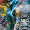 Led Wandbild Bunter Elefant Querformat Zoom