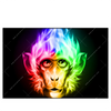 Led Wandbild Bunter Feuer Affe Querformat Produktvorschau Frontal