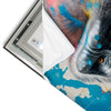 Led Wandbild Bunter Gorilla Mit Farbspritzern Hochformat Materialvorschau
