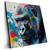 Led Wandbild Bunter Gorilla Mit Farbspritzern Quadrat Produktvorschau Seitlich