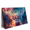 Led Wandbild Bunter Hirsch In Flammen Querformat Produktvorschau Seitlich