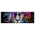 Led Wandbild Bunter Tiger Schwarz Panorama Produktvorschau Frontal
