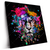 Led Wandbild Bunter Tiger Schwarz Quadrat Produktvorschau Seitlich