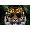 Led Wandbild Cooler Tiger Querformat Motivvorschau