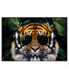 Led Wandbild Cooler Tiger Querformat Produktvorschau Frontal