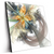 Led Wandbild Digitale Blumen No 1 Quadrat Produktvorschau Seitlich