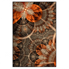 Led Wandbild Digitale Blumen No 2 Hochformat Produktvorschau Frontal