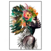 Led Wandbild Doppelbelichtung Portraet Einer Afrikanischen Frau Hochformat Produktvorschau Frontal