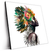 Led Wandbild Doppelbelichtung Portraet Einer Afrikanischen Frau Quadrat Produktvorschau Seitlich