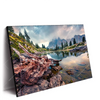 Led Wandbild Dramatischer Morgenblick Am See Querformat Produktvorschau Seitlich