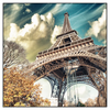 Led Wandbild Eifelturm In Paris Quadrat Produktvorschau Frontal