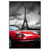 Led Wandbild Eiffelturm Rotes Auto Hochformat Produktvorschau Frontal