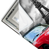 Led Wandbild Eiffelturm Rotes Auto Querformat Materialvorschau