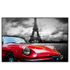 Led Wandbild Eiffelturm Rotes Auto Querformat Produktvorschau Frontal