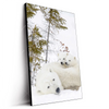 Led Wandbild Eisbaerenfamilie In Winterlicher Landschaft Hochformat Produktvorschau Seitlich