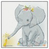 Led Wandbild Elefant Entlein Quadrat Produktvorschau Frontal