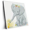 Led Wandbild Elefant Entlein Quadrat Produktvorschau Seitlich