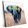 Led Wandbild Elefant Farben Der Wildnis Quadrat Produktvorschau Seitlich