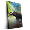 Led Wandbild Elefant Im Wasser Hochformat Produktvorschau Seitlich