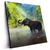 Led Wandbild Elefant Im Wasser Quadrat Produktvorschau Seitlich