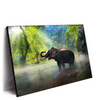 Led Wandbild Elefant Im Wasser Querformat Produktvorschau Seitlich