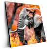 Led Wandbild Elefant Savannenzauber In Afrika Quadrat Produktvorschau Seitlich