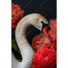 Led Wandbild Eleganter Schwan Mit Blumen Hochformat Motivvorschau
