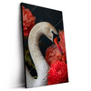 Led Wandbild Eleganter Schwan Mit Blumen Hochformat Produktvorschau Seitlich
