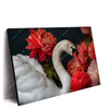 Led Wandbild Eleganter Schwan Mit Blumen Querformat Produktvorschau Seitlich