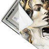 Led Wandbild Elegantes Gold Schwarzes Portraet Quadrat Materialvorschau