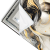 Led Wandbild Elegantes Gold Schwarzes Portraet Querformat Materialvorschau