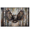 Led Wandbild Eule Im Birkenwald Querformat Produktvorschau Frontal