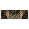 Led Wandbild Eule Inmitten Goldener Blaetter Panorama Produktvorschau Frontal