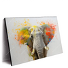 Led Wandbild Farbenexplosion Mit Elefant Querformat Produktvorschau Seitlich