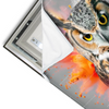 Led Wandbild Farbenexplosion Mit Eule Querformat Materialvorschau